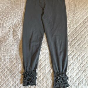 Matilda Jane Charcoal Ruffle Leggings from Character Counts Line Women’s L